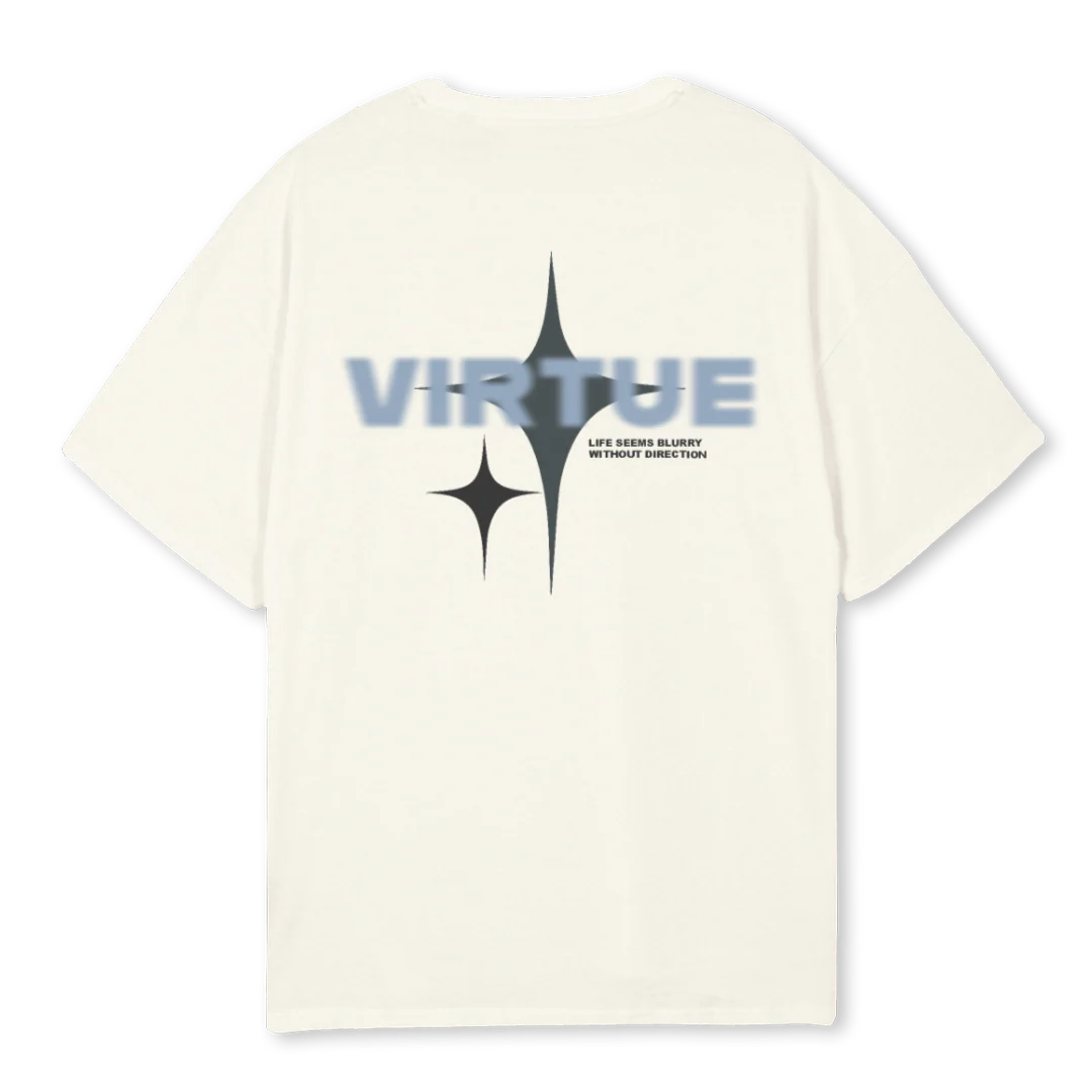 BLURREDVISIONTEE Cream Oversized Tee. - Image 2