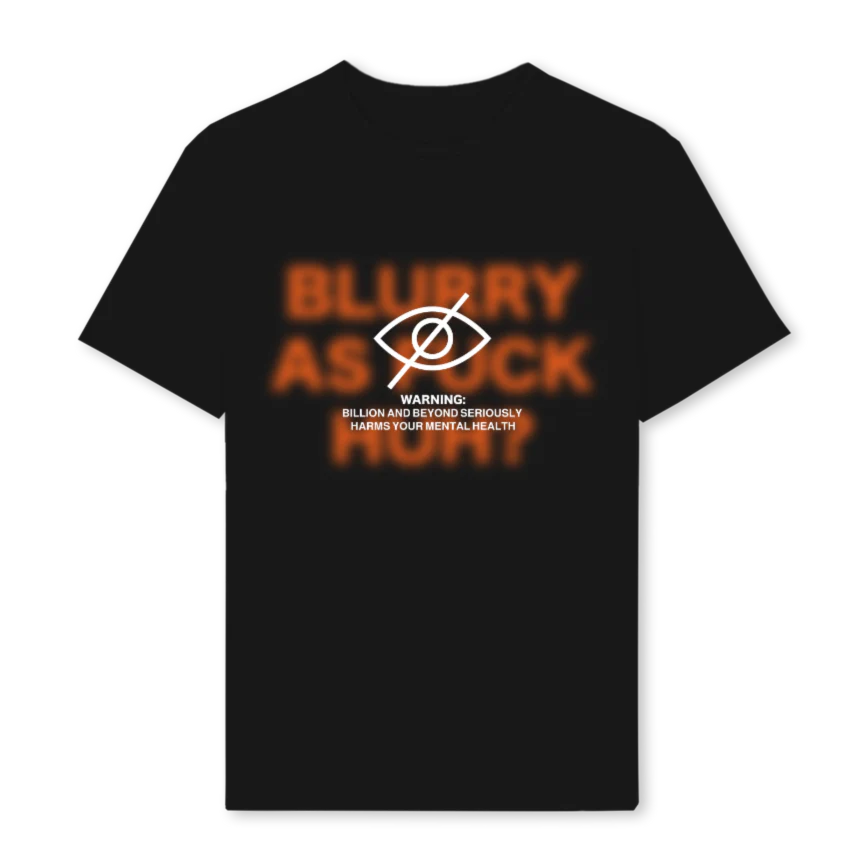 BLURRYTEEBLK Black Regular Tee.