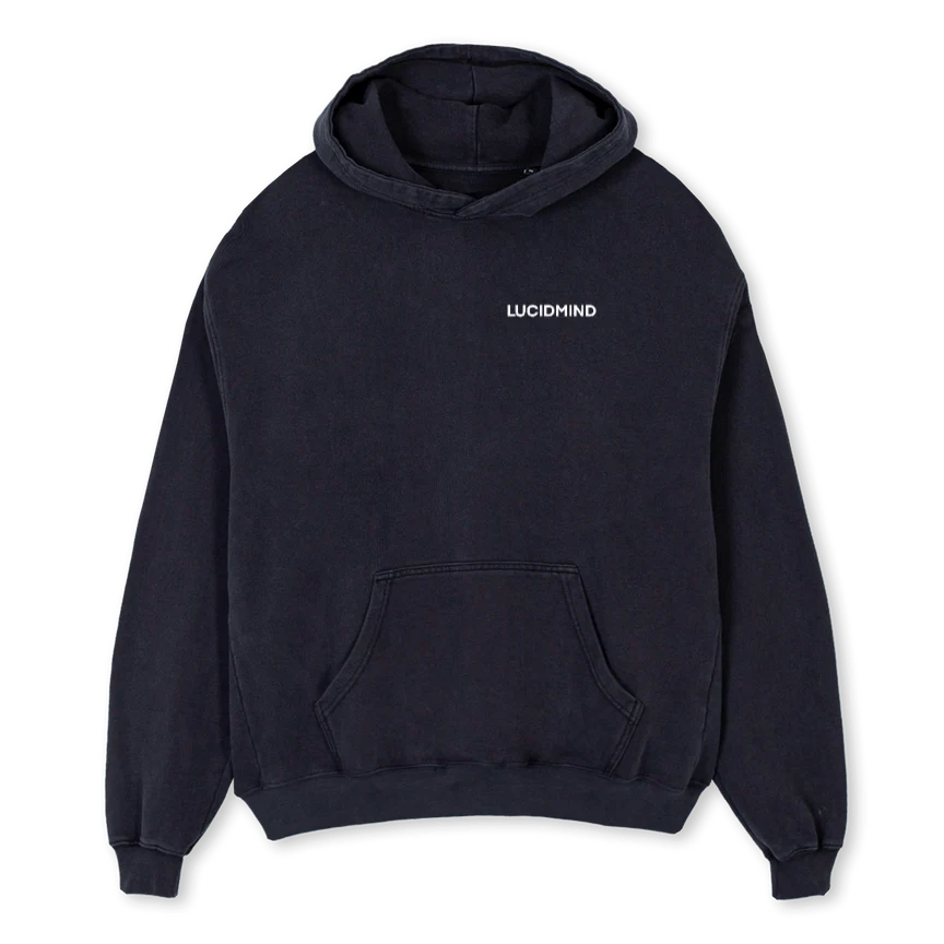 BLURSAMP  Vintage Black Oversized Hoodie.