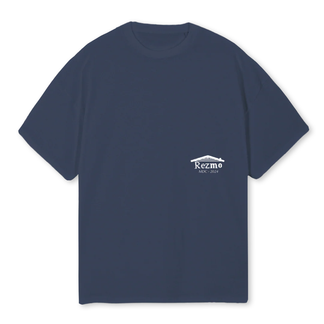 BLUUUU  Navy Blue Oversized Tee.