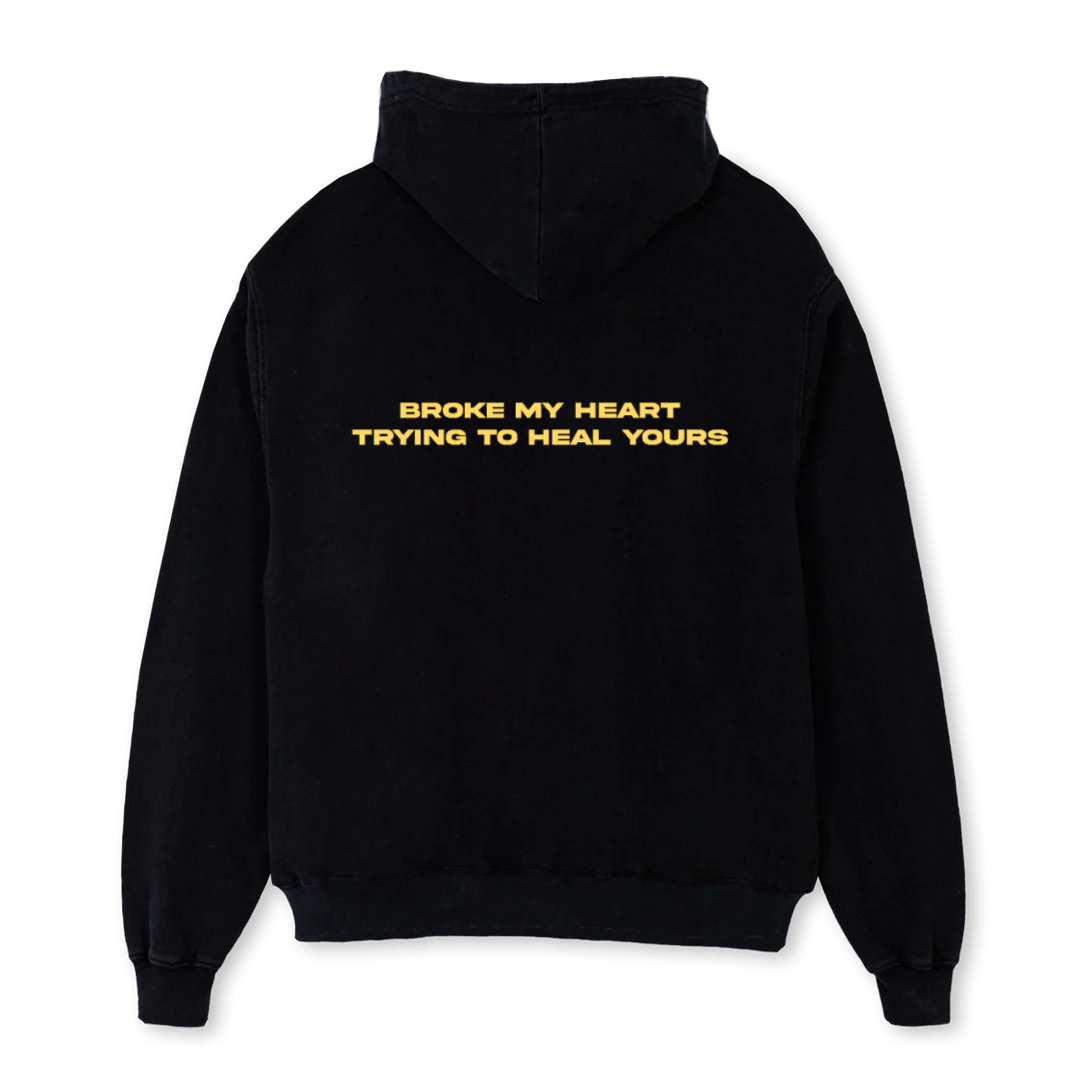 BMH Black Oversized Zipped Hoodie. - Image 2