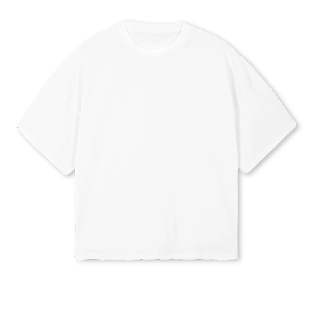 BMO White Oversized Boxy Tee.