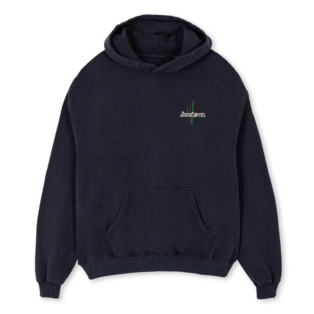 BMONETEN Vintage Black Oversized Hoodie.