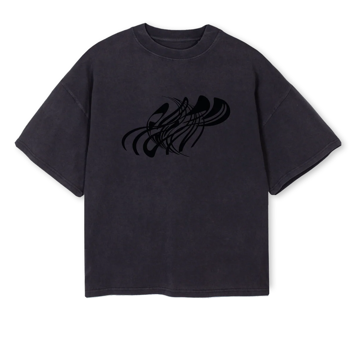 BOBSTDIOKONTRAST Vintage Black Oversized Boxy Tee.