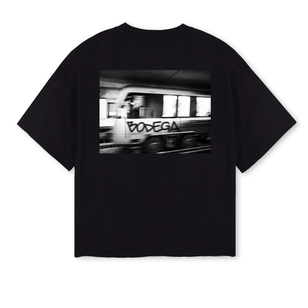 BODEGAMTLMETRO Black Oversized Boxy Tee. - Image 2