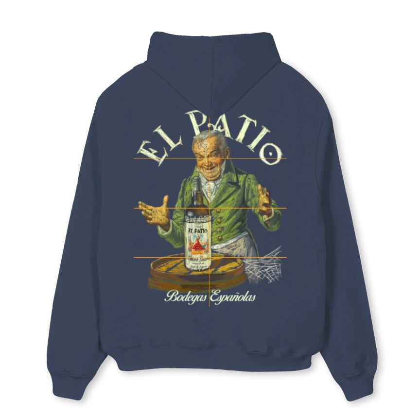 BODEGASHOODIEGOOD Navy Blue Oversized Hoodie. - Image 2