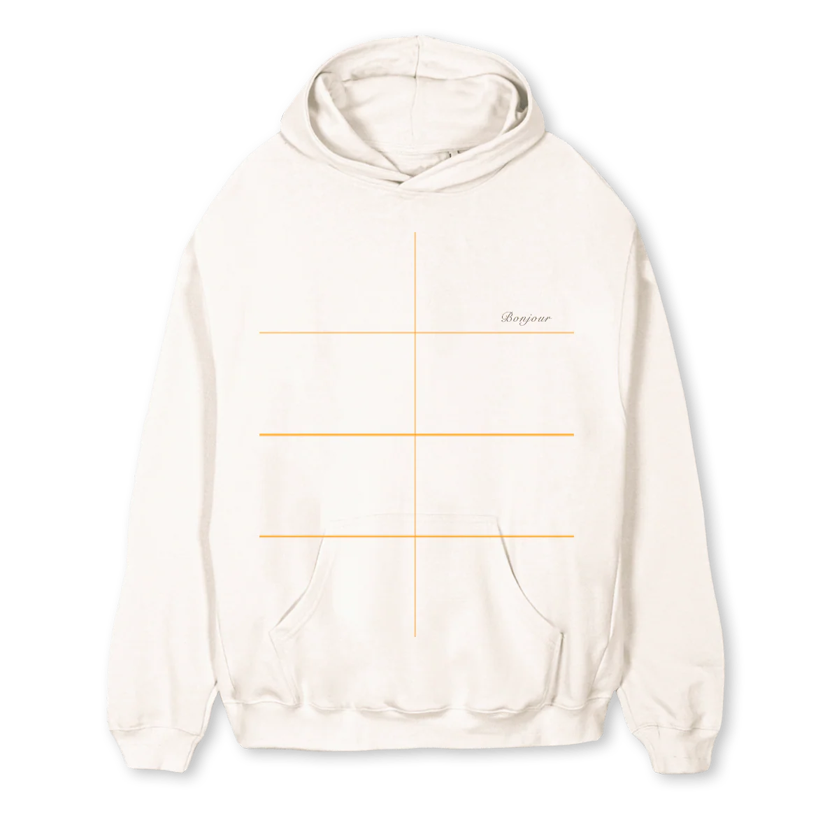 BONJOURFINALHOODIE Vintage White Regular Hoodie.