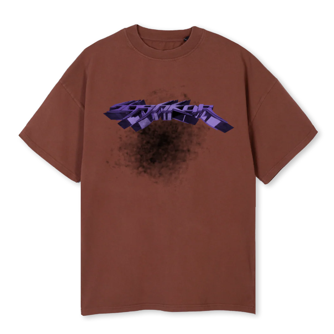 BOSHKAR DIRTY TEE Vintage Brown Oversized Tee.