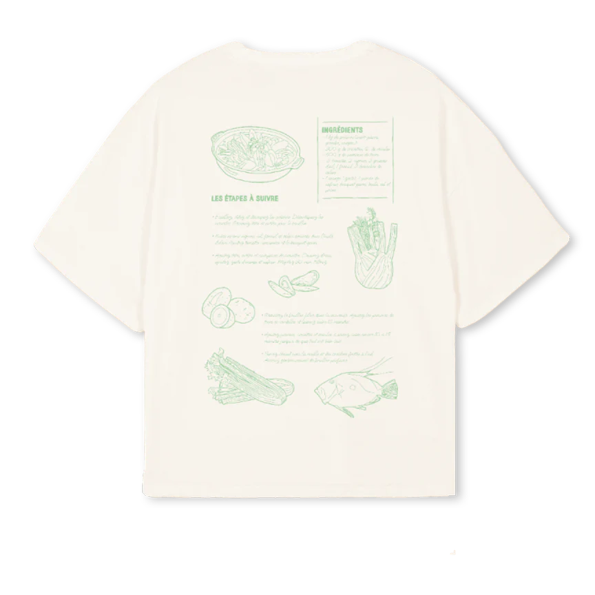 BOUILLABAISSE Vintage White Oversized Boxy Tee. - Image 2