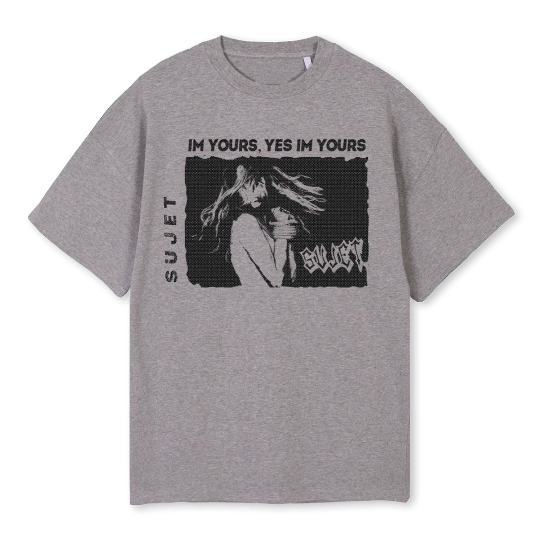 BOUNDTEE Grey Marl Oversized Tee.