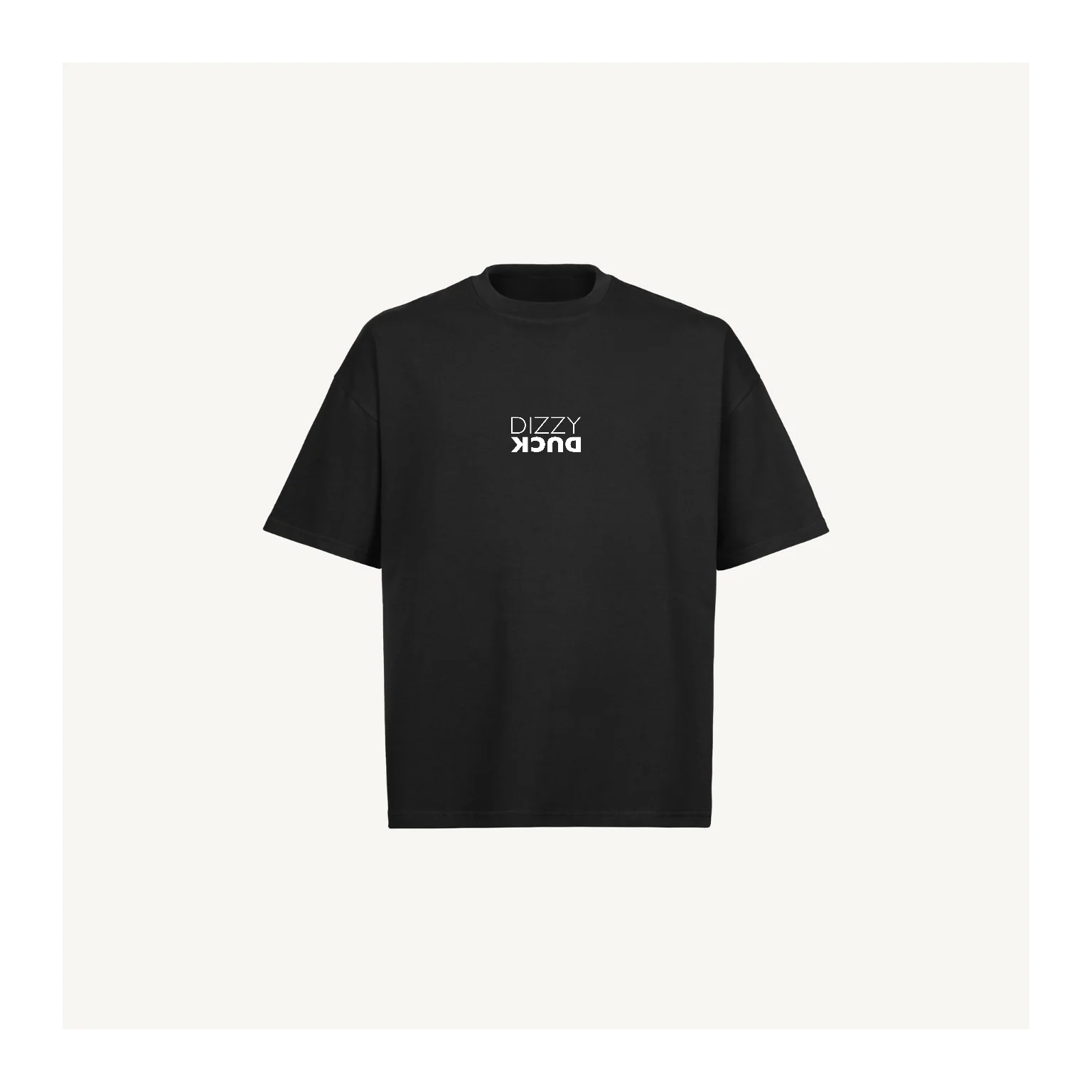BOX LOGO Black Oversized Boxy Tee.