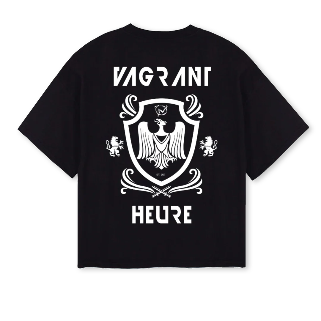 BOXHOUSEOFVAGRANT Black Oversized Boxy Tee. - Image 2