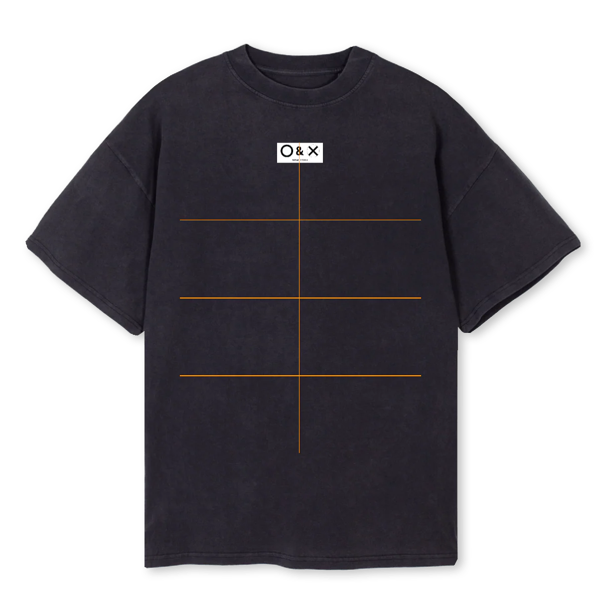 BOXLOGOFRONTTEE_1 Vintage Black Oversized Tee.