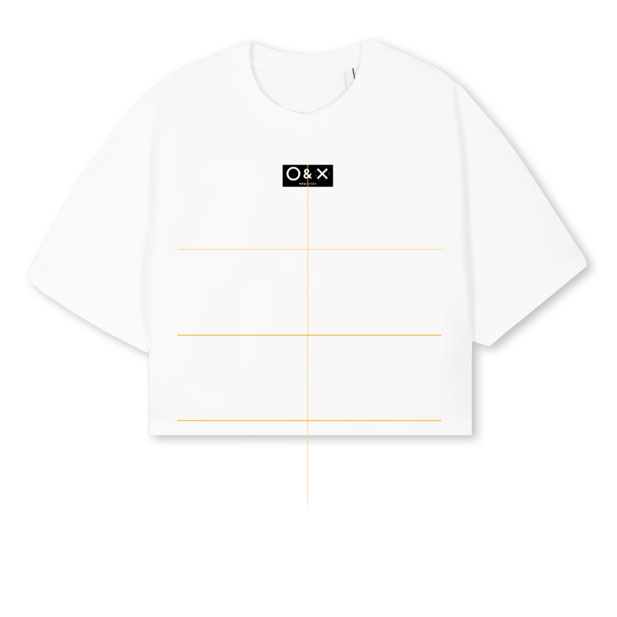 BOXLOGOTEECROP White Cropped Oversized Tee.