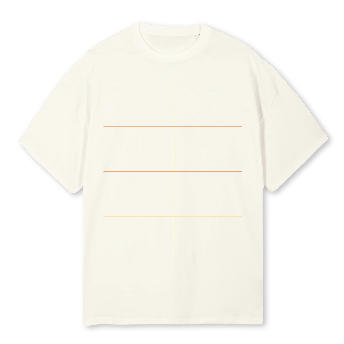 BOXLOGOTEETWO Cream Oversized Tee.