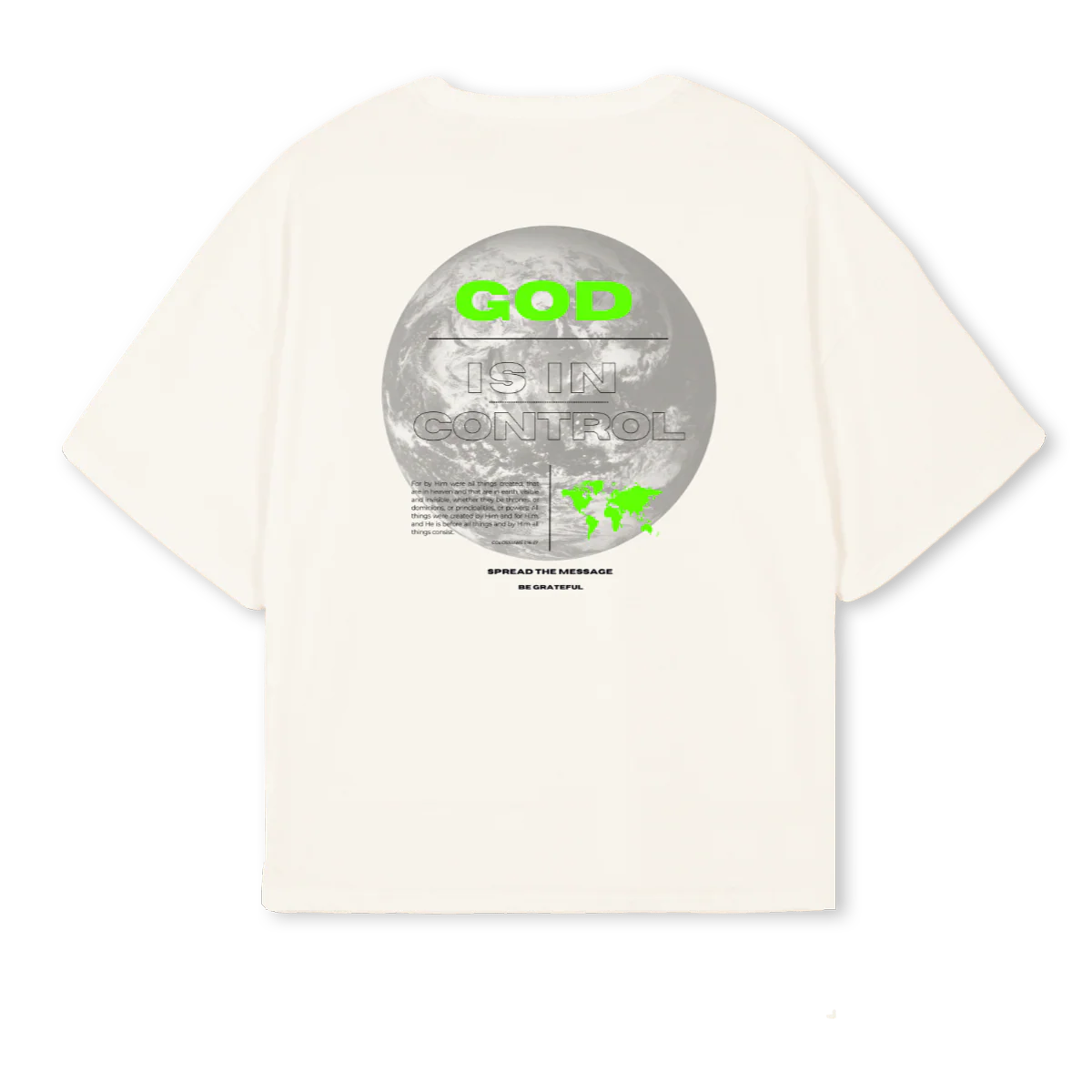 BOXTEE GIC Vintage White Oversized Boxy Tee. - Image 2