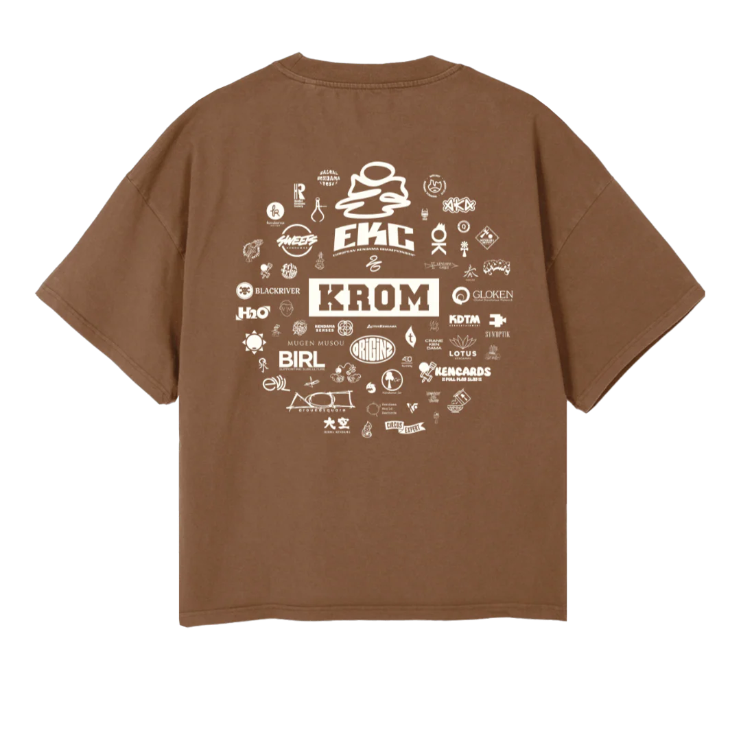 EKCTWENTYSIX_VT Vintage Tan Oversized Boxy Tee. - Image 2