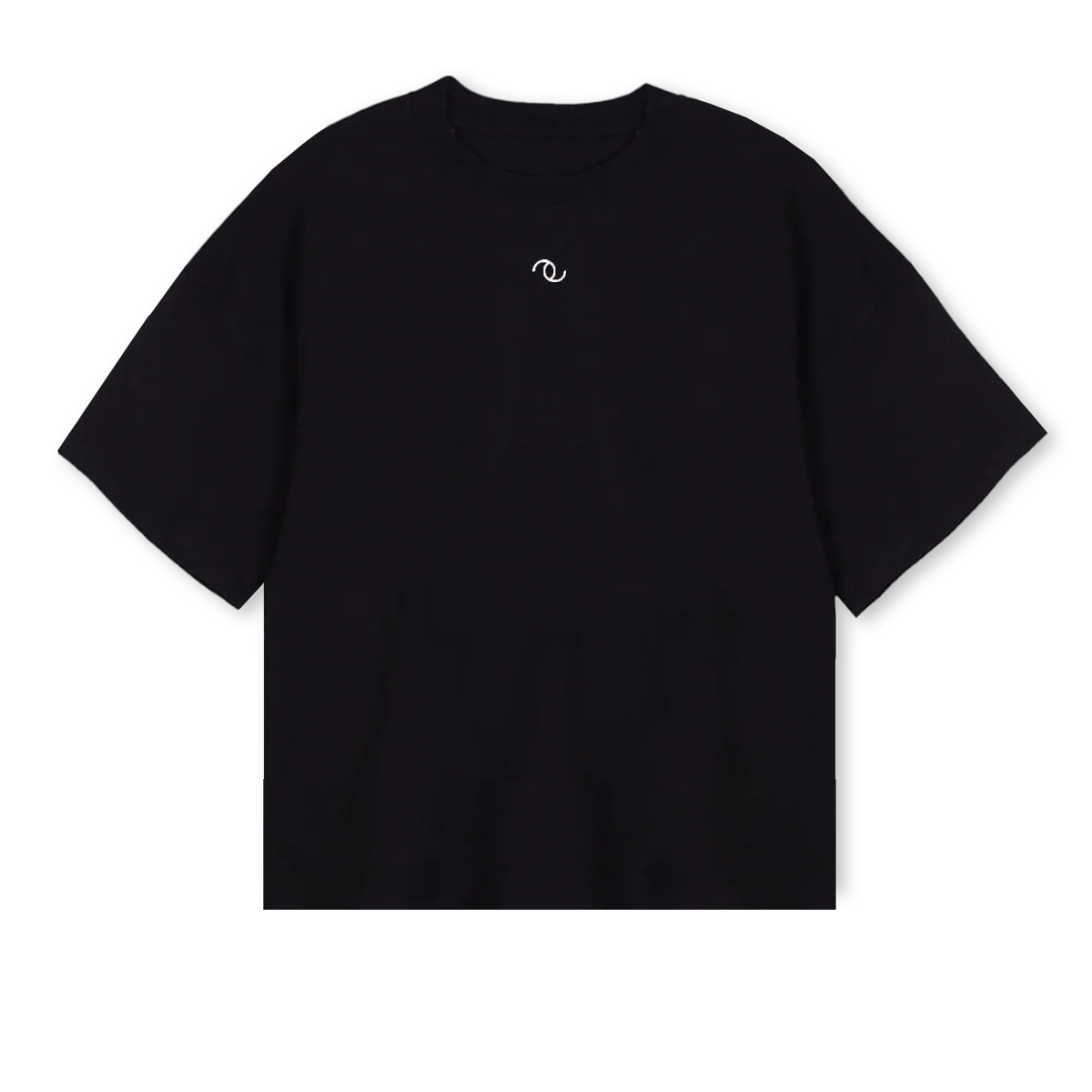 BOXYSHIRT PSYCHO Black Oversized Boxy Tee.