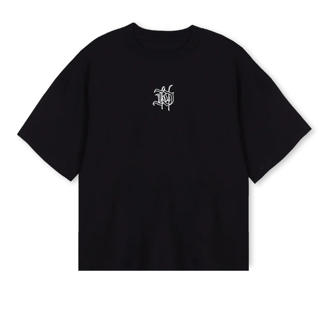 BOXYTEELOGO Black Oversized Boxy Tee.