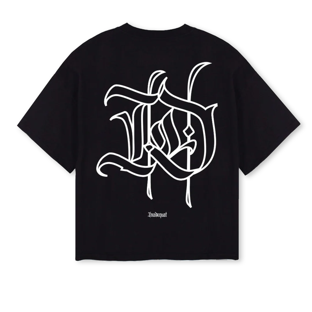 BOXYTEELOGO Black Oversized Boxy Tee. - Image 2