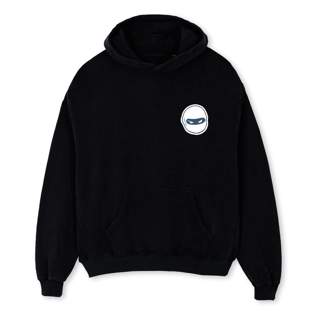 BP CARTOON HOODIE Black Oversized Hoodie.