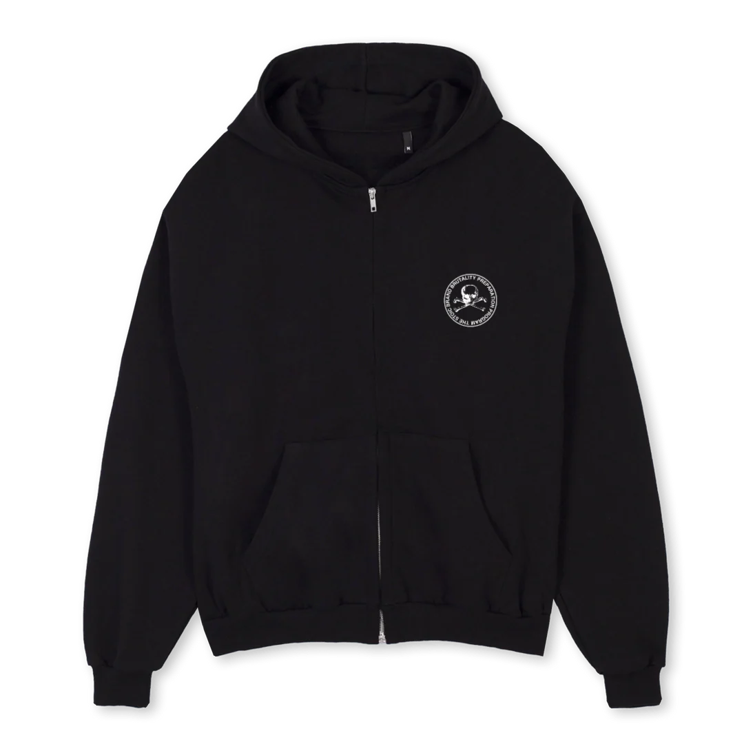 BPP Black Oversized Zipped Hoodie.