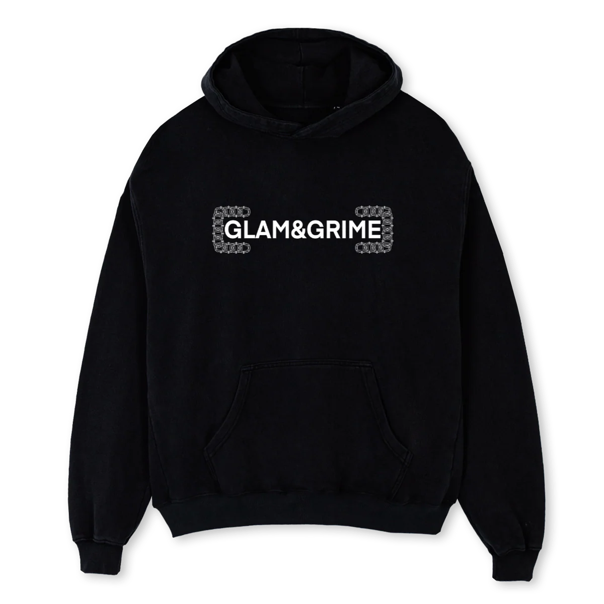 BRACK OGVONEGG Black Oversized Hoodie.