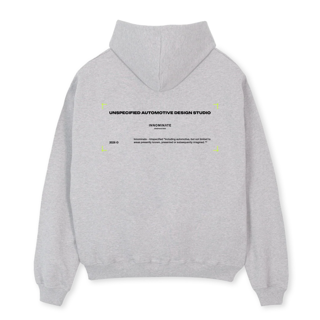 BRACKET GRAY Light Grey Marl Oversized Hoodie. - Image 2