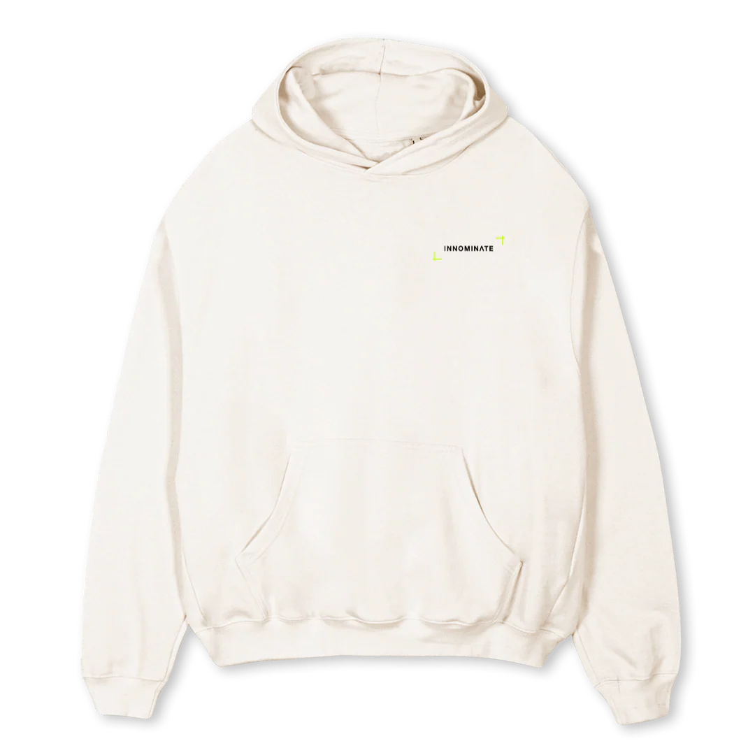 BRACKETS VI WHITEE Vintage White Oversized Hoodie.