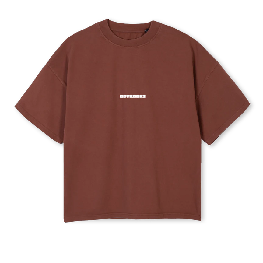 BRAUN Vintage Brown Oversized Boxy Tee.
