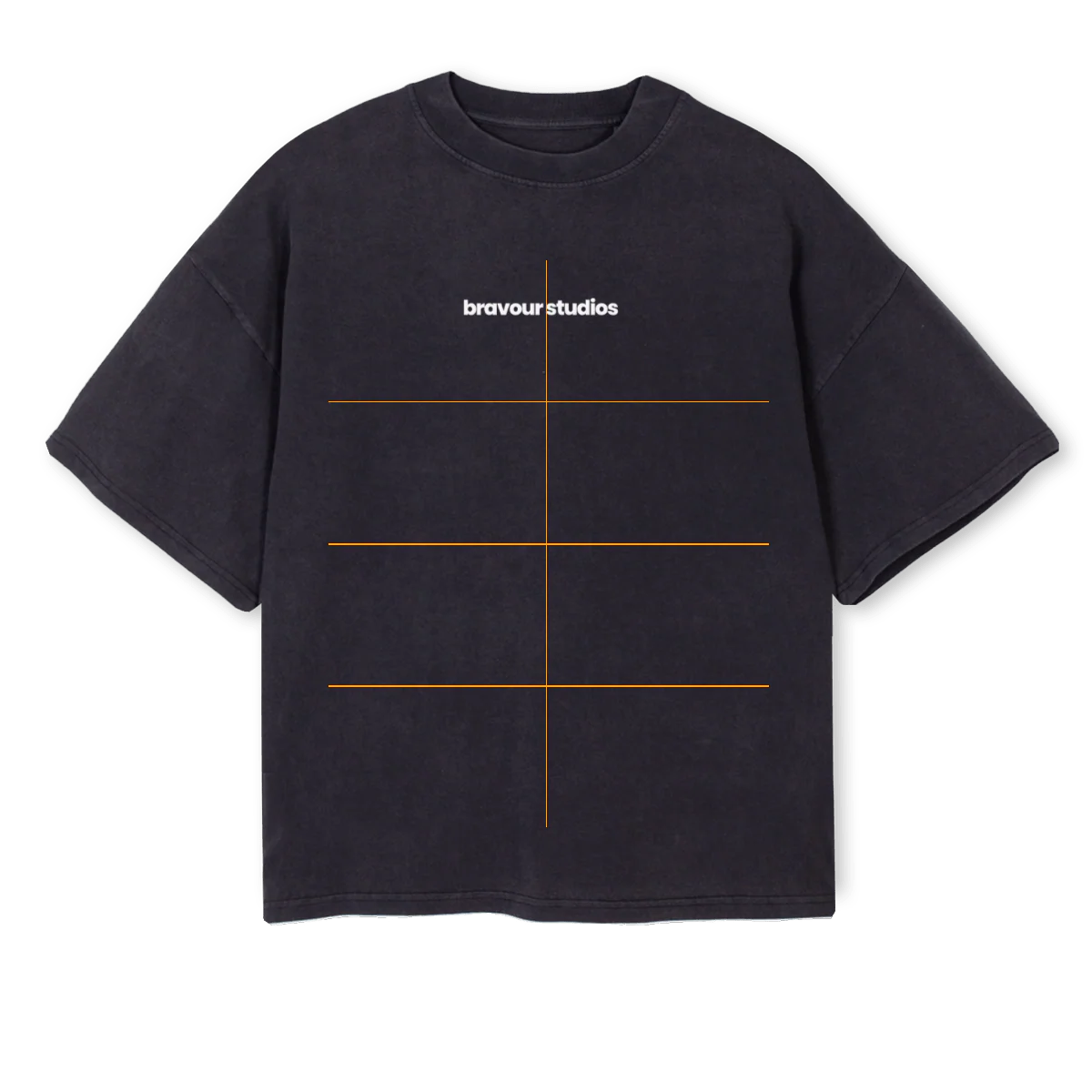 BRAVOURESTHETIQUE Vintage Black Oversized Boxy Tee.