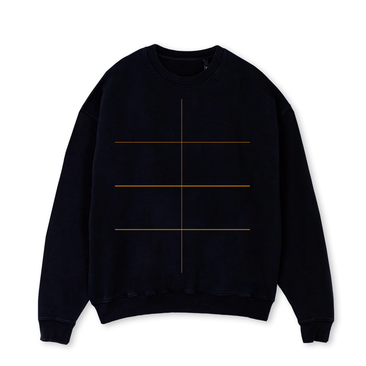 BRBSAMPLEHOODIEBVUN Black Oversized Crewneck Sweater.