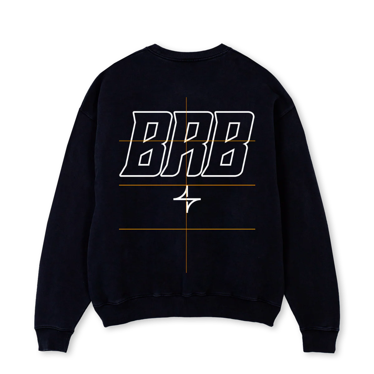 BRBSAMPLEHOODIEBVUN Black Oversized Crewneck Sweater. - Image 2