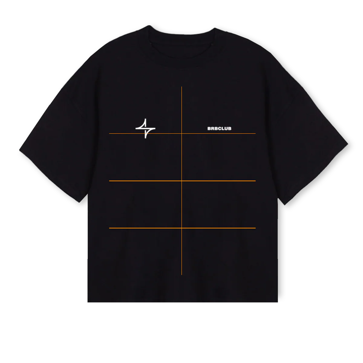 BRBSAMPLEONEB  VDEUX Black Oversized Boxy Tee.