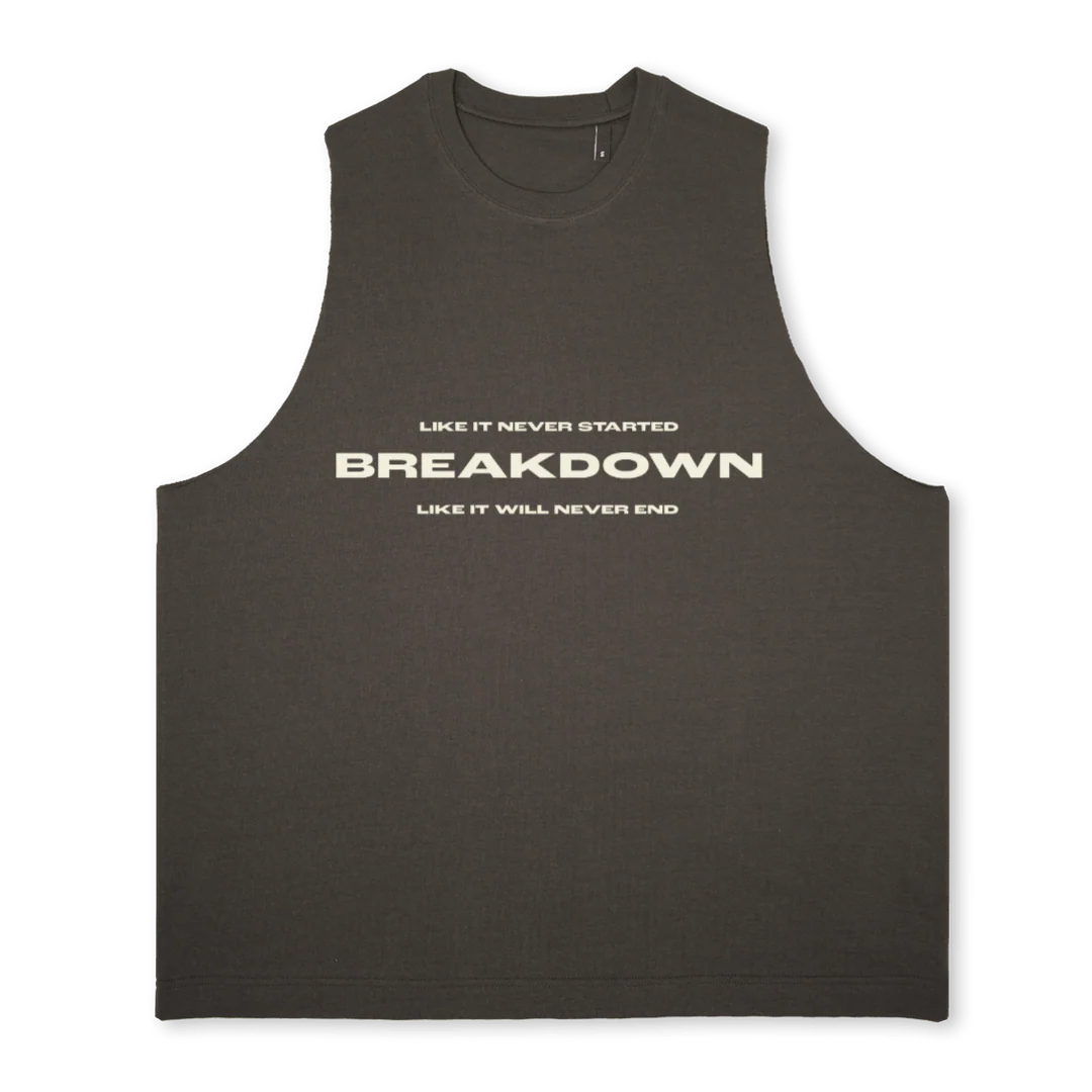 BREAKDOWNSLVLS City Brown Oversized Vest.