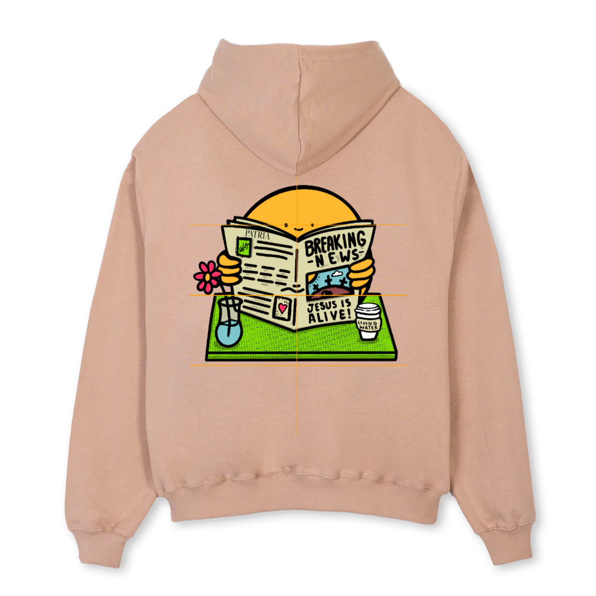 BREAKINGNEWSZIP Croissant Oversized Zipped Hoodie. - Image 2
