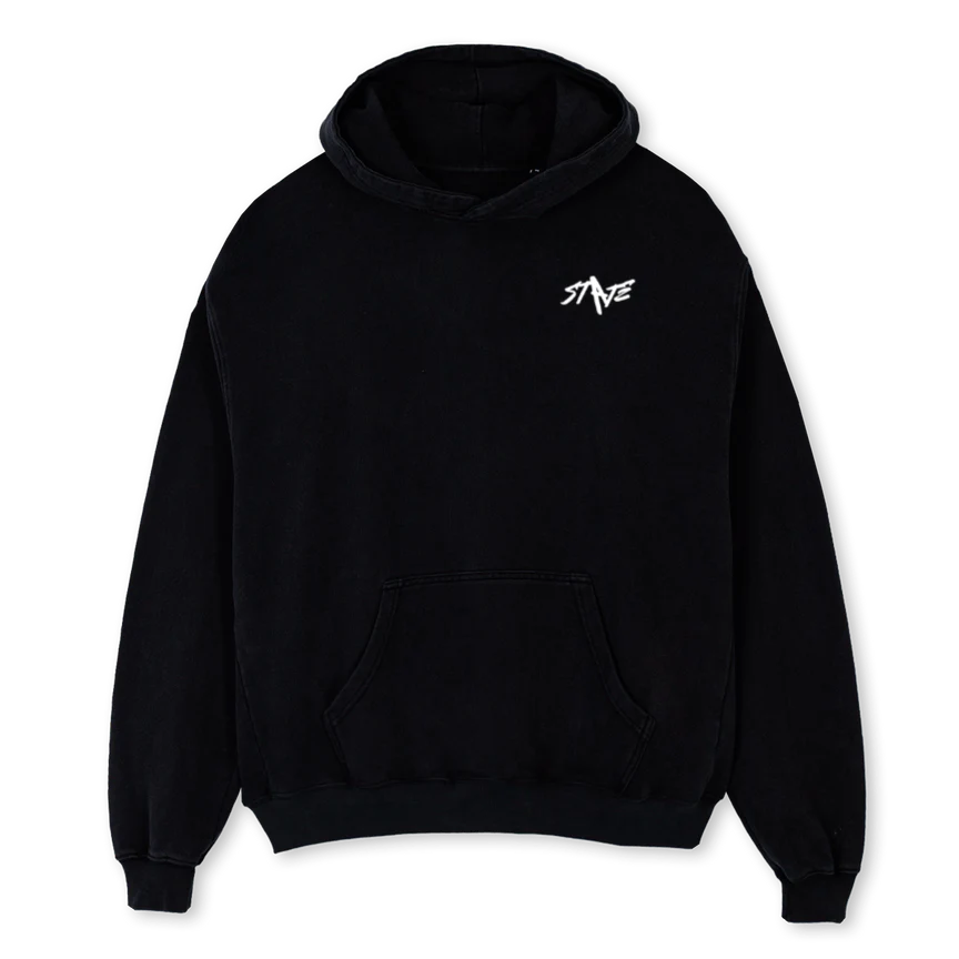BRETT HD Black Oversized Hoodie.