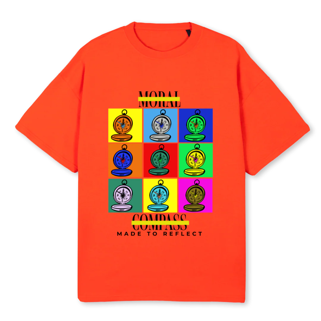 BRIGHTMC Hot Orange Oversized Tee.