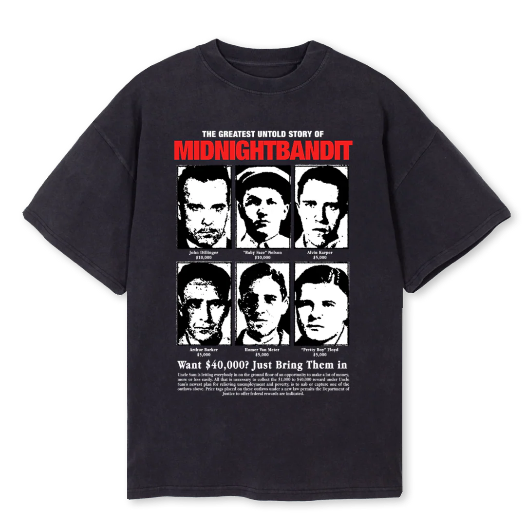 BRING THEM IN Vintage Black Oversized Tee.