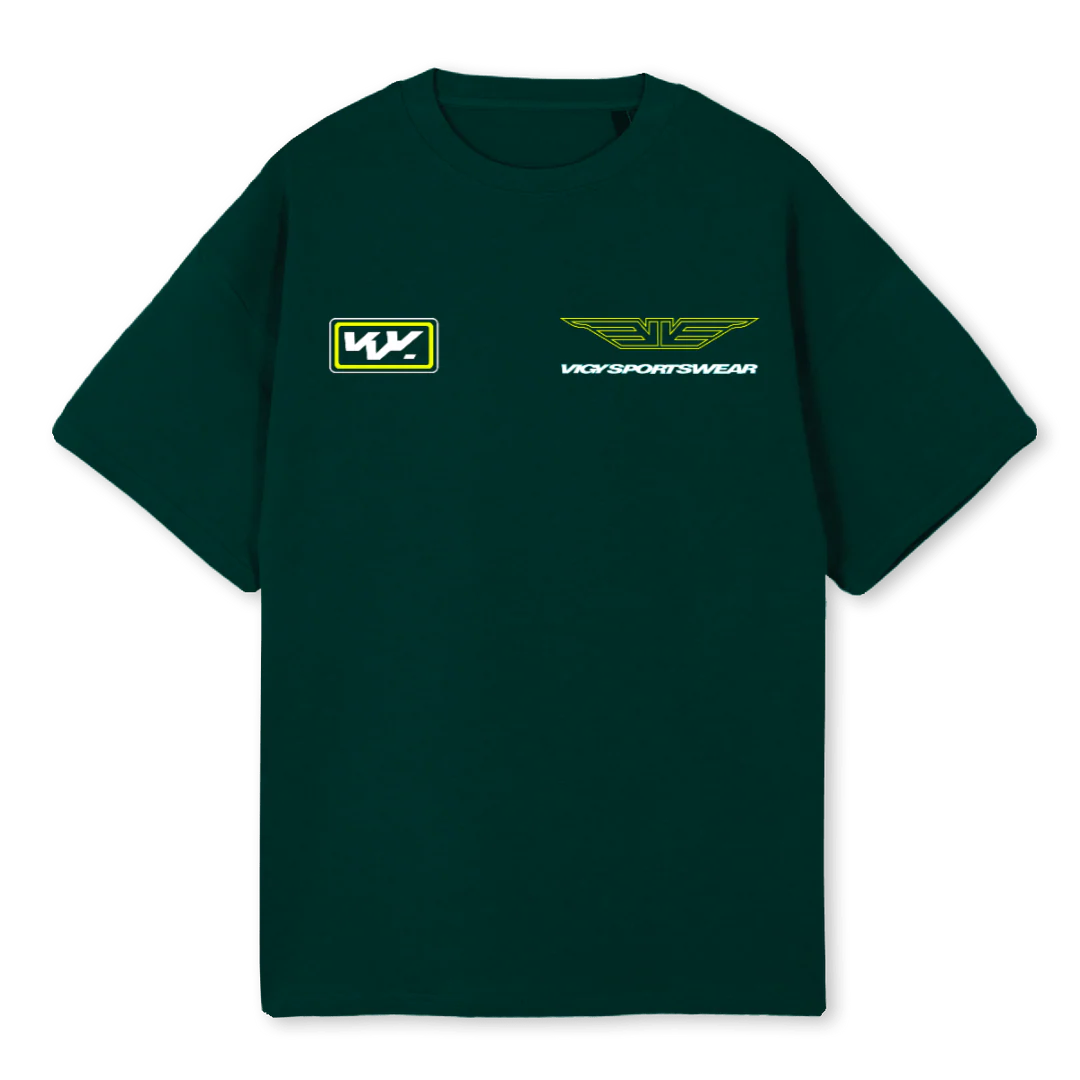 BRITISH RACING  Wild Green Oversized Tee.