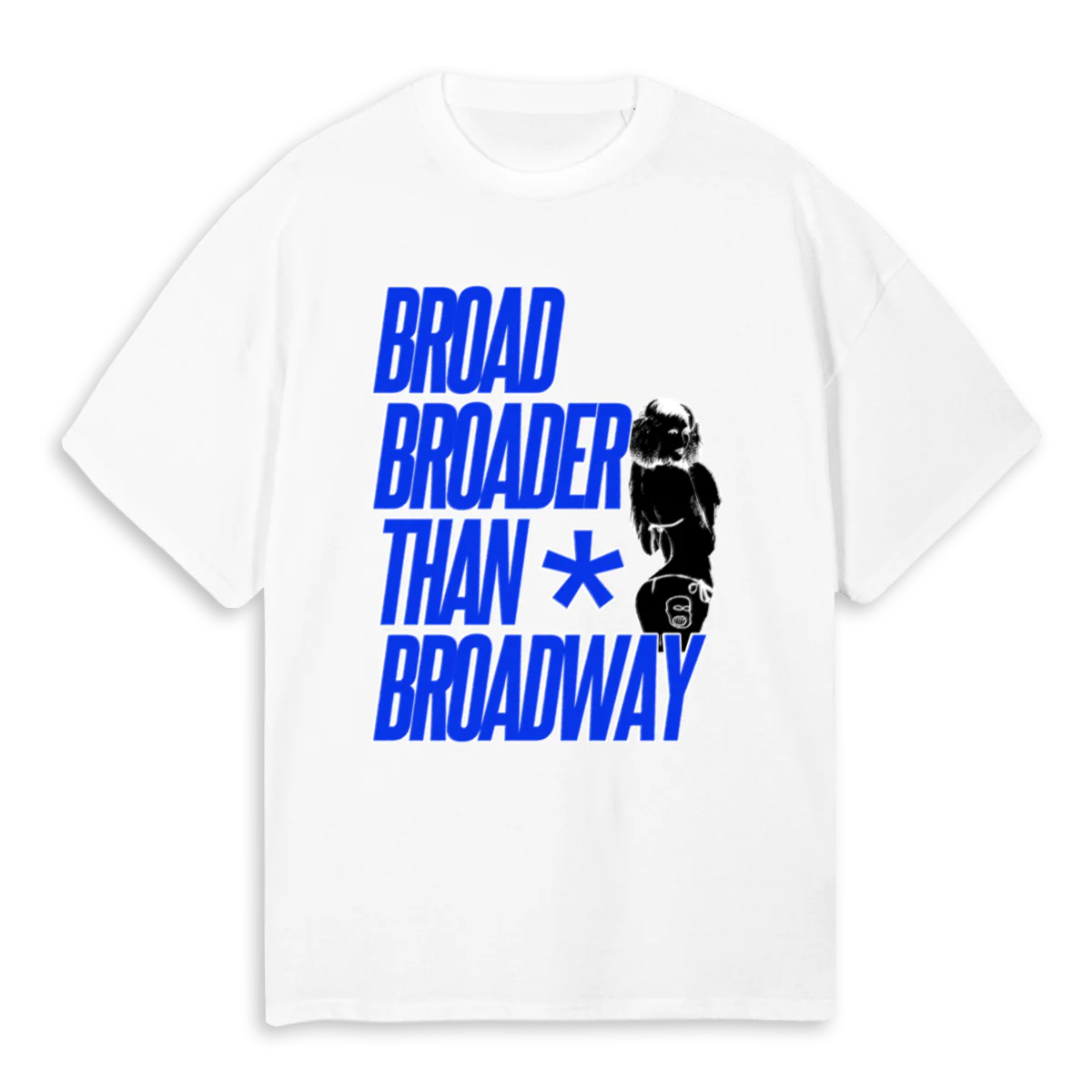 BROADWAY White Oversized Tee.