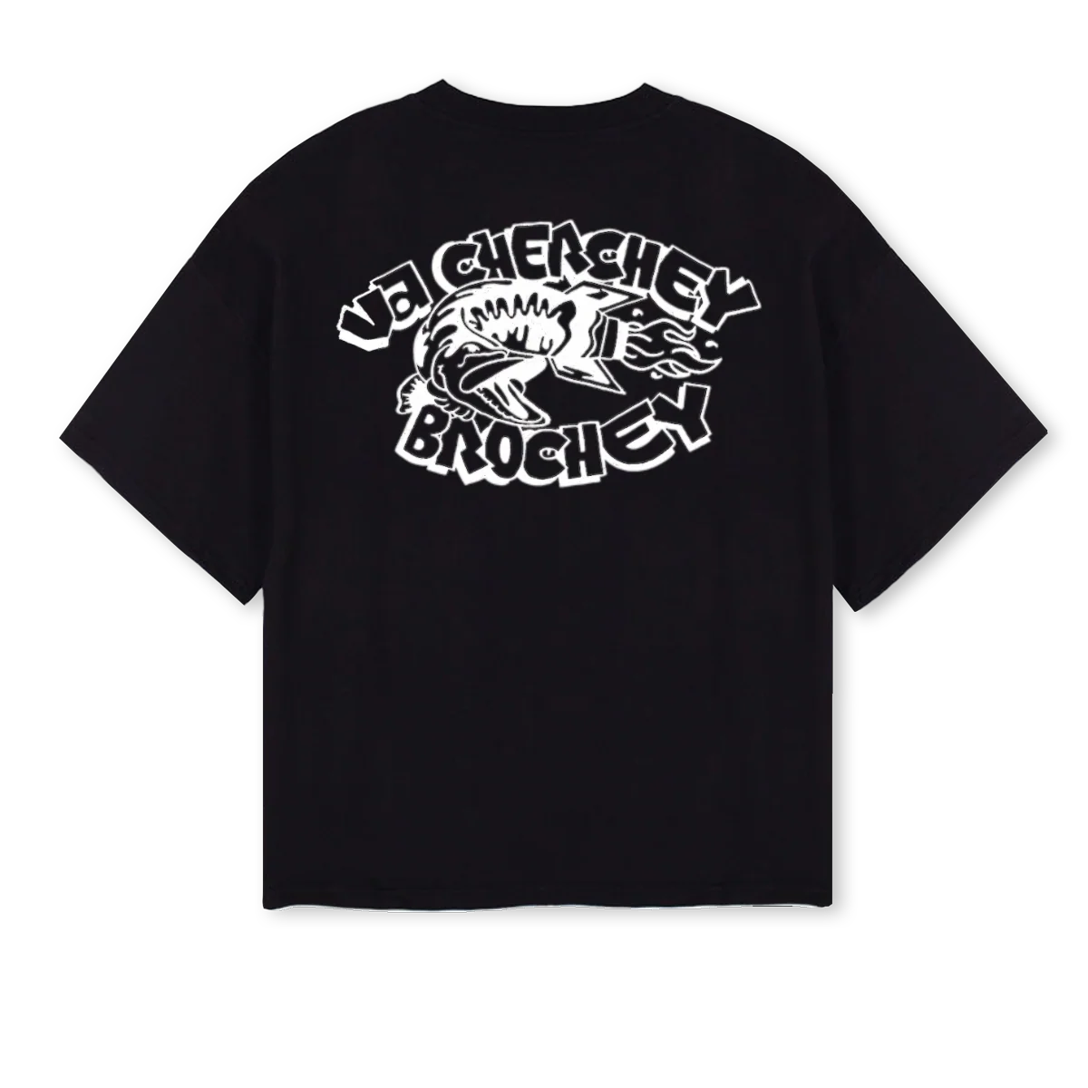 BROCHEYTEEBLACK Black Oversized Boxy Tee. - Image 2