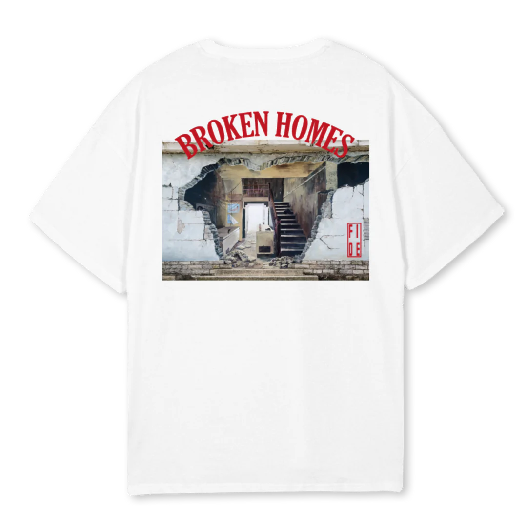 BROKEN HOMES CONCEPT White Oversized Tee. - Image 2