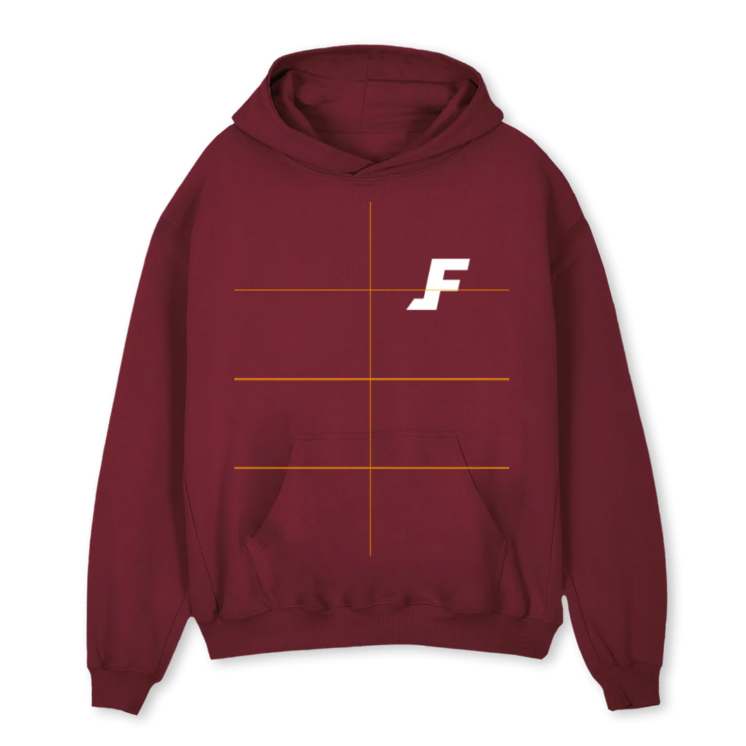 BROKENN Burgundy Oversized Hoodie.