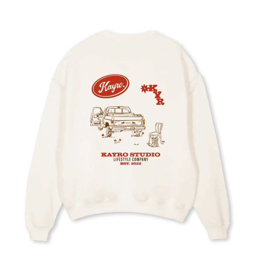 BRONCO Vintage White Oversized Crewneck Sweater. - Image 2