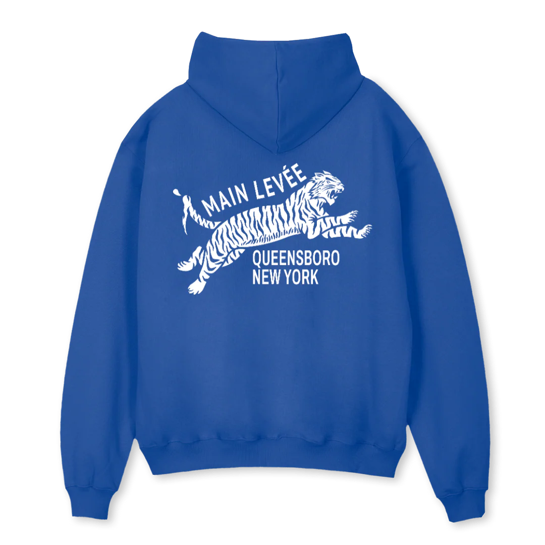 BROOKLYNTIGERBLUEWHT Cobalt Blue Oversized Hoodie. - Image 2
