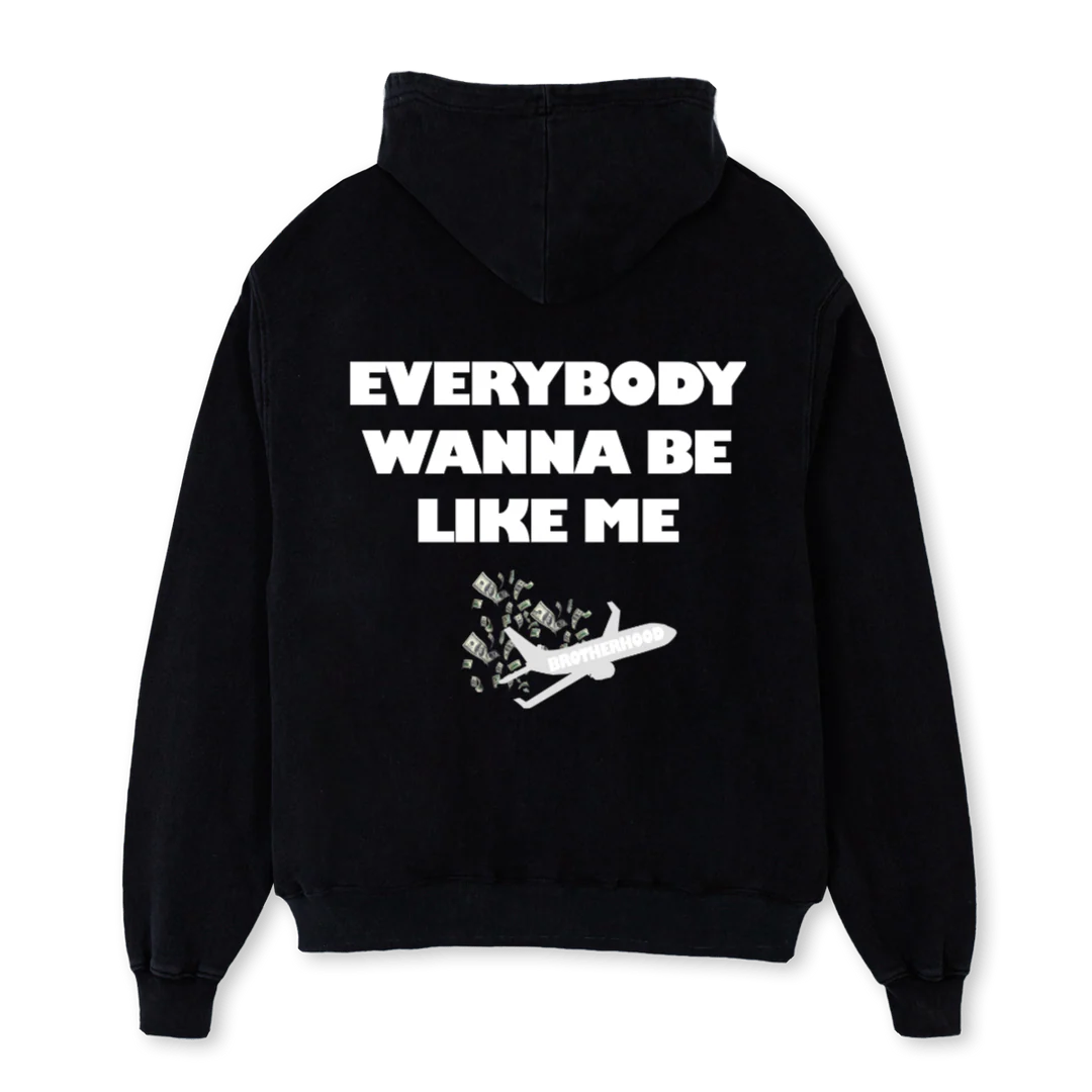 BROTHERHOOD Black Oversized Hoodie. - Image 2