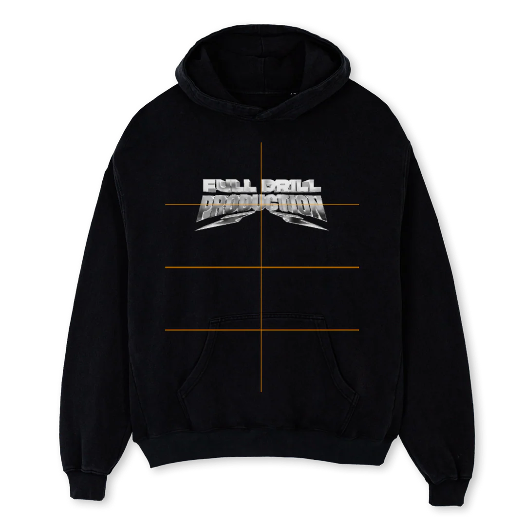 BROVCHENKOVII Black Oversized Hoodie.