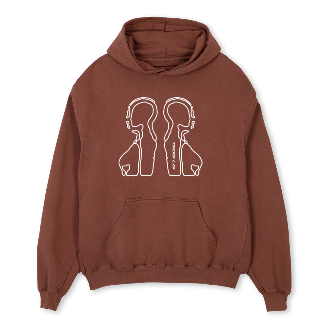 BROWN HOODIE Vintage Brown Oversized Hoodie.