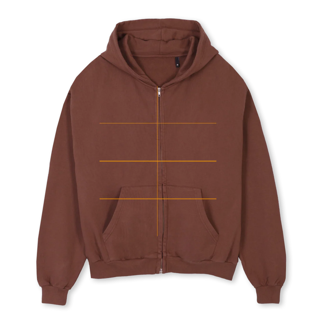 BROWNZIPSAMPLE Vintage Brown Oversized Zipped Hoodie.